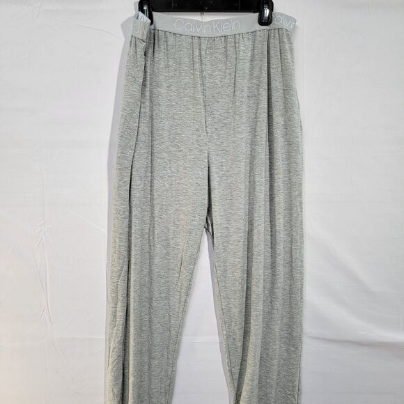 Calvin Klein Gray Heather Embossed Icon Lounge Sleep Pants Women's Size XL - Picture 2 of 10